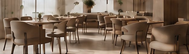 Restaurante con sillas tapizadas ROCO
